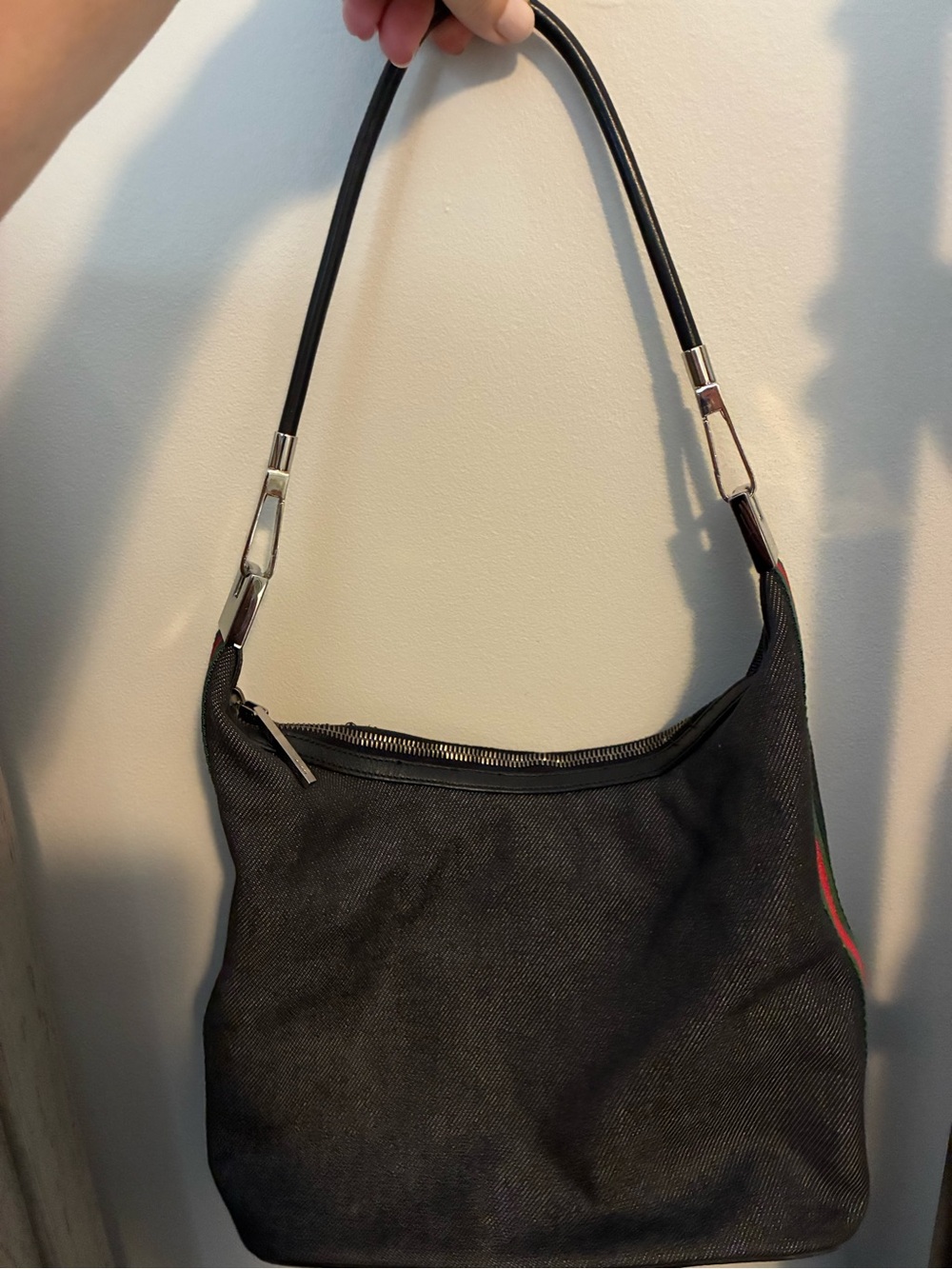Vintage Denim Gucci handbag.